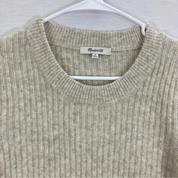 Madewell Cream/Oatmeal Soft Cozy Wool Blend Sweater size Medium - Picture 3 of 9
